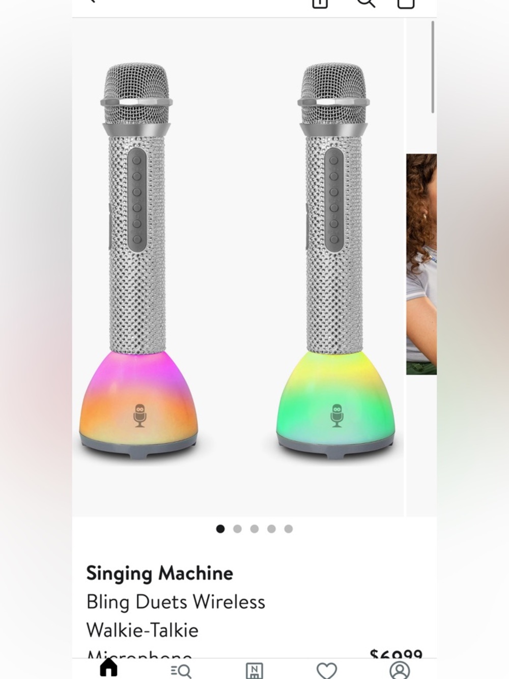 NWB Singing Machine bling mic duets